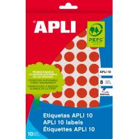 APLI 02732 self-adhesive label Circle Permanent Pink