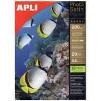 APLI 04453 photo paper A4 White Semi-gloss