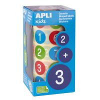 APLI 15127 self-adhesive label Round Removable Blue, Green, Red