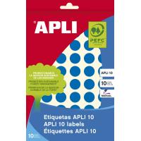 APLI 2735 self-adhesive label Round Permanent Blue 616 pc(s)