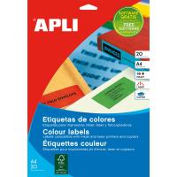 APLI Self-adhesive labels 210 x 297mm Red self-adhesive label Rectangle 20 pc(s)