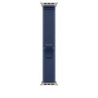 Apple 49mm Blue/Bright Blue Trail Loop - S/M - Natural Titanium Finish Band Titanium, Polyester, Spandex, Nylon