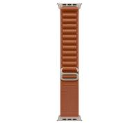 Apple 49mm Terra Cotta Alpine Loop - Medium - Natural Titanium Finish Band Brown Titanium, Polyester, Spandex
