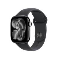 Apple Watch Series 11 GPS 42mm Jet Black Aluminium Case with Black Sport Band - M/L