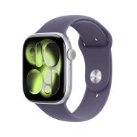 Apple Watch Series 11 GPS + Cellular 46mm Silver Aluminium Case with Purple Fog Sport Band - M/L
