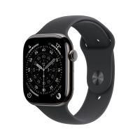 Apple Watch Series 11 GPS + Cellular 46mm Slate Titanium Case with Black Sport Band - M/L