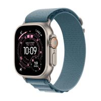 Apple Watch Ultra 3 GPS + Cellular 49mm Natural Titanium Case with Light Blue Alpine Loop - Small