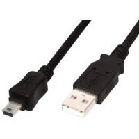 ASSMANN Electronic 1.8m USB 2.0 USB cable USB A Mini-USB B Male Black