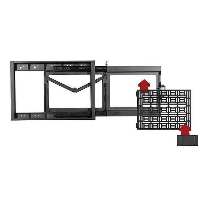 B-Tech Flat Screen Wall Mount with Slide-Out AV Storage Tray (VESA 600 x 400) — image 7 of 8