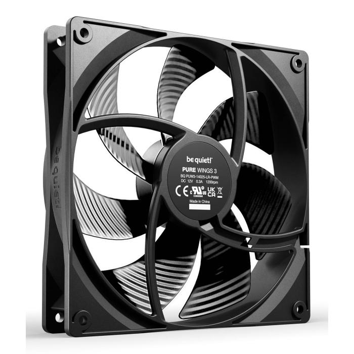 be quiet! Pure Wings 3 140mm | PWM Triple Pack Computer case Fan 14 cm Black 3 pc(s) — image 2 of 6