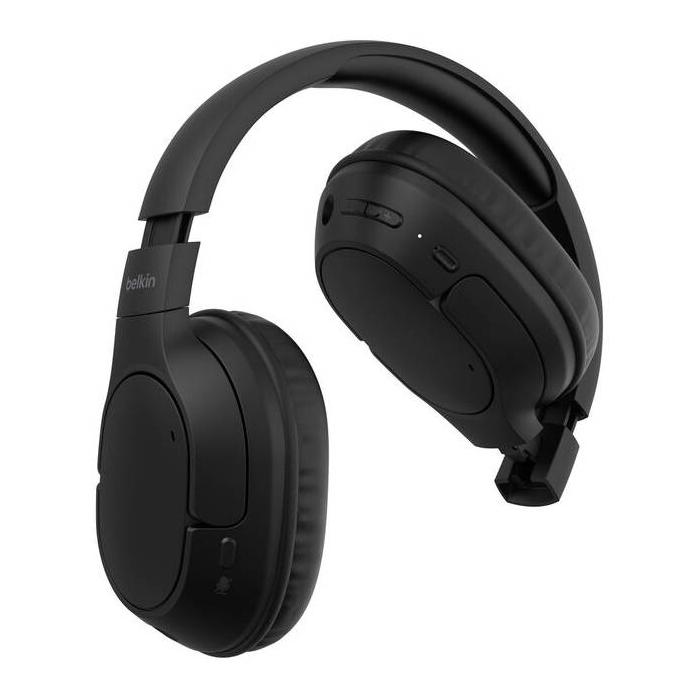 Belkin AUD009HQBK headphones/headset Wireless Head-band Calls/Music USB Type-C Bluetooth Black — image 4 of 10