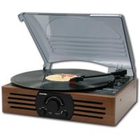 Brigmton BTC-402 Direct drive audio turntable Black, Wood audio turntable