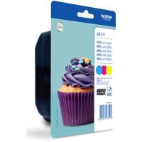 Brother LC123RBWBP ink cartridge 3 pc(s) Original Cyan, Magenta, Yellow