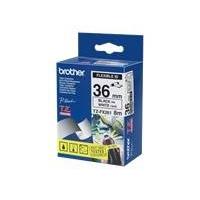 Brother TZE-FX261 label-making tape Black on white
