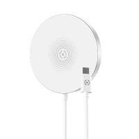 Celly MAGCHARGE mobile device charger Smartphone Silver, White USB Wireless charging Indoor