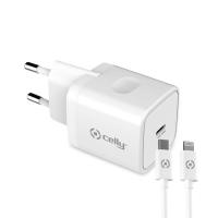 Celly TC1C20WLIGHTWH mobile device charger Universal White AC Indoor