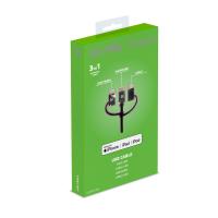 Celly USB3IN1BK USB cable USB 2.0 1 m USB A Micro-USB B Black, view image 5 of 5