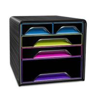 CEP 1072130411 office drawer unit Black, Mulicolour Polystyrene
