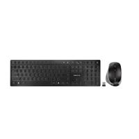 CHERRY DW 9500 SLIM keyboard Mouse included Universal RF Wireless + Bluetooth QWERTY Spanish Black, Grey