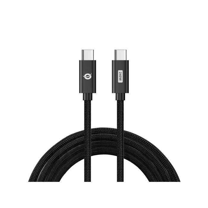 Conceptronic ETTA03B12 USB C-C PD 3.1 240W Fast Charging Cable 1.2M, 48V 5A, 480Mbps, E-Mark — image 2 of 4