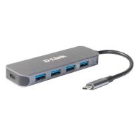 D-Link USB-C to 4-Port USB 3.0 Hub with Power Delivery DUB-2340