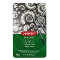 Derwent Academy charcoal pencil 12 pc(s) Grey