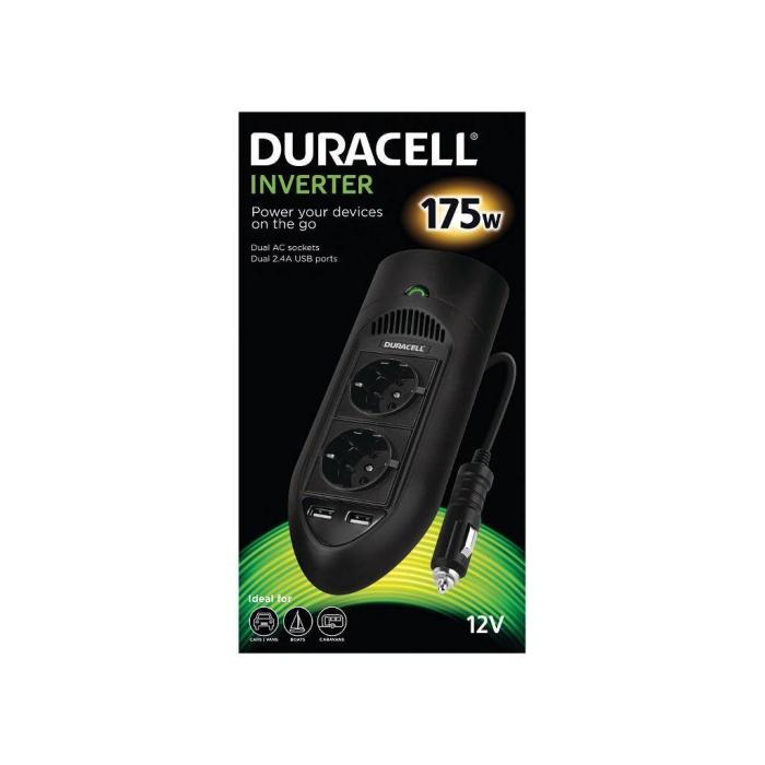 Duracell 175W Twin EU Socket Inverter