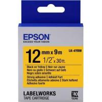 Epson Label Cartridge Strong Adhesive LK-4YBW Black/Yellow 12mm (9m)