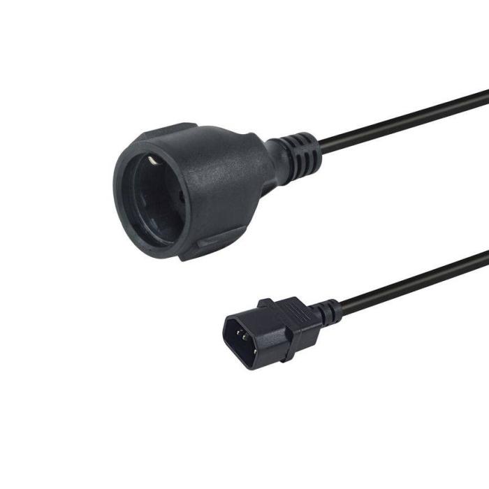 Equip 112106 power cable Black 0.25 m IEC C14 CEE7/3