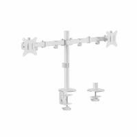 Equip 17''-32'' Articulating Dual Monitor Desk Mount Bracket, White