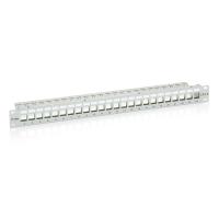 Equip 24-Port Keystone Cat.6 Shielded Patch Panel, Light Grey