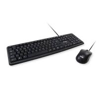Equip 245201 keyboard Mouse included Office USB QWERTY Spanish Black
