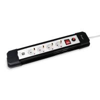 Equip 245553 power extension 1.5 m 4 AC outlet(s) Indoor Black, White