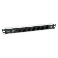 Equip 333315 power distribution unit (PDU) 7 AC outlet(s) 1U Black, Silver