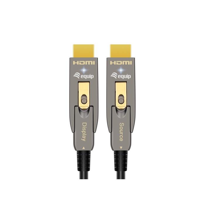 Equip HDMI 2.1 Detachable Type D + A Active Optical Cable, 30m, 8K/60Hz