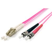 Equip LC/ST Fiber Optic Patch Cable, OM4, 1m