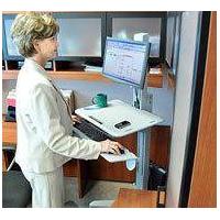 Ergotron WorkFit C-Mod, Single Display Sit-Stand Workstation 68.6 cm (27'') Floor Grey, view image 3 of 3