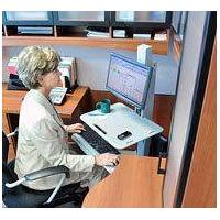 Ergotron WorkFit C-Mod, Single Display Sit-Stand Workstation 68.6 cm (27'') Floor Grey, view image 2 of 3