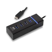 Ewent EW1137 interface hub USB 3.2 Gen 1 (3.1 Gen 1) Type-C 5000 Mbit/s Black