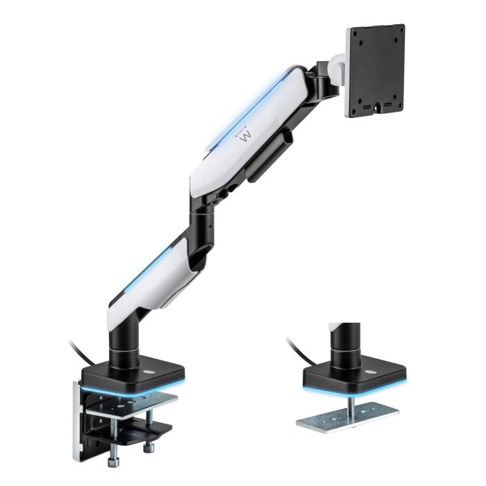 Ewent EW1509 monitor mount / stand 124.5 cm (49'') Desk Black, White