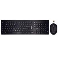 Ewent EW3256 keyboard Mouse included Universal RF Wireless QWERTY Spanish Black
