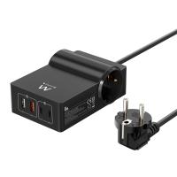 Ewent EW3992 power extension 1.5 m 2 AC outlet(s) Indoor Black