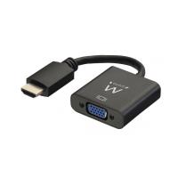 Ewent EW9864 video cable adapter 0.2 m HDMI VGA, 3.5mm Black