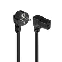 Ewent Power Supply Cable Schuko to IEC C13 90°, 1.80m