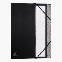 Exacompta 56090E tab index Alphabetic tab index Black