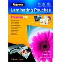 Fellowes A4 Glossy 250 Micron Laminating Pouch - 100 pack