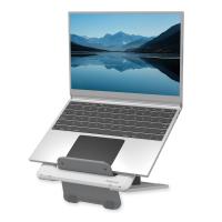 Fellowes Laptop Stand for Desk - Breyta Adjustable Laptop Riser for Home and Office - Portable Laptop Stand with 12 Height Adjustments - Max Laptop Size 14'', Max Weight 4KG - White
