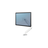 Fellowes Platinum Series Monitor Arm - Monitor Mount for 8KG 40 Inch Screens - Adjustable Monitor Desk Mount - Tilt 45° Pan 180° Swivel 360° Rotation 360°, VESA 75 x 75/100 x 100 - White