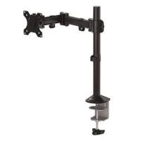 Fellowes Reflex Monitor Arm - Monitor Mount for 8KG 32 Inch Screens - Adjustable Monitor Desk Mount - Tilt 45° Pan 180° Rotation 360°, VESA 75 x 75/100 x 100 - Black