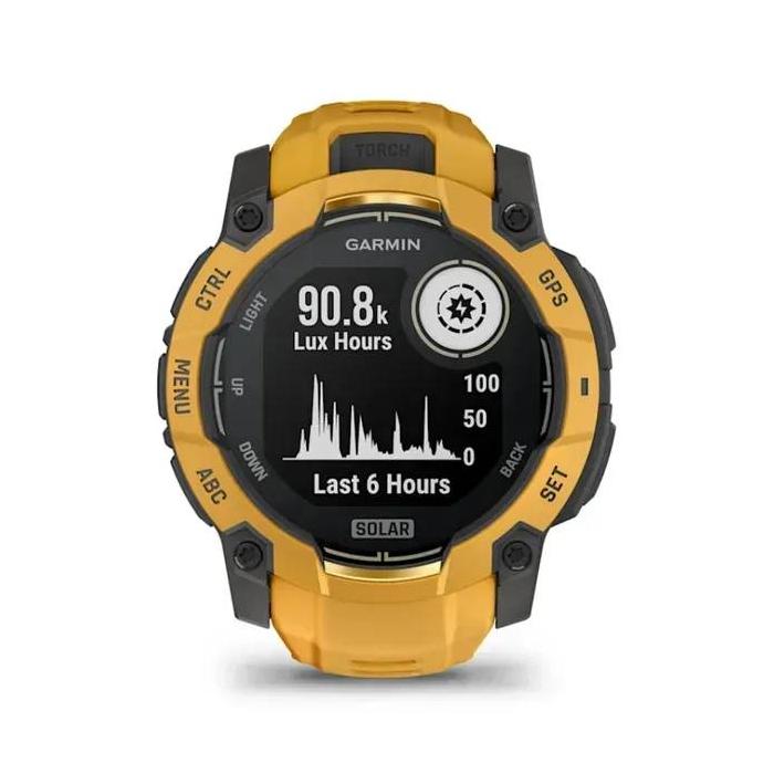 Garmin Instinct 3 3.05 cm (1.2'') 50 mm Digital 176 x 176 pixels Touchscreen Yellow, Grey Wi-Fi GPS (satellite)